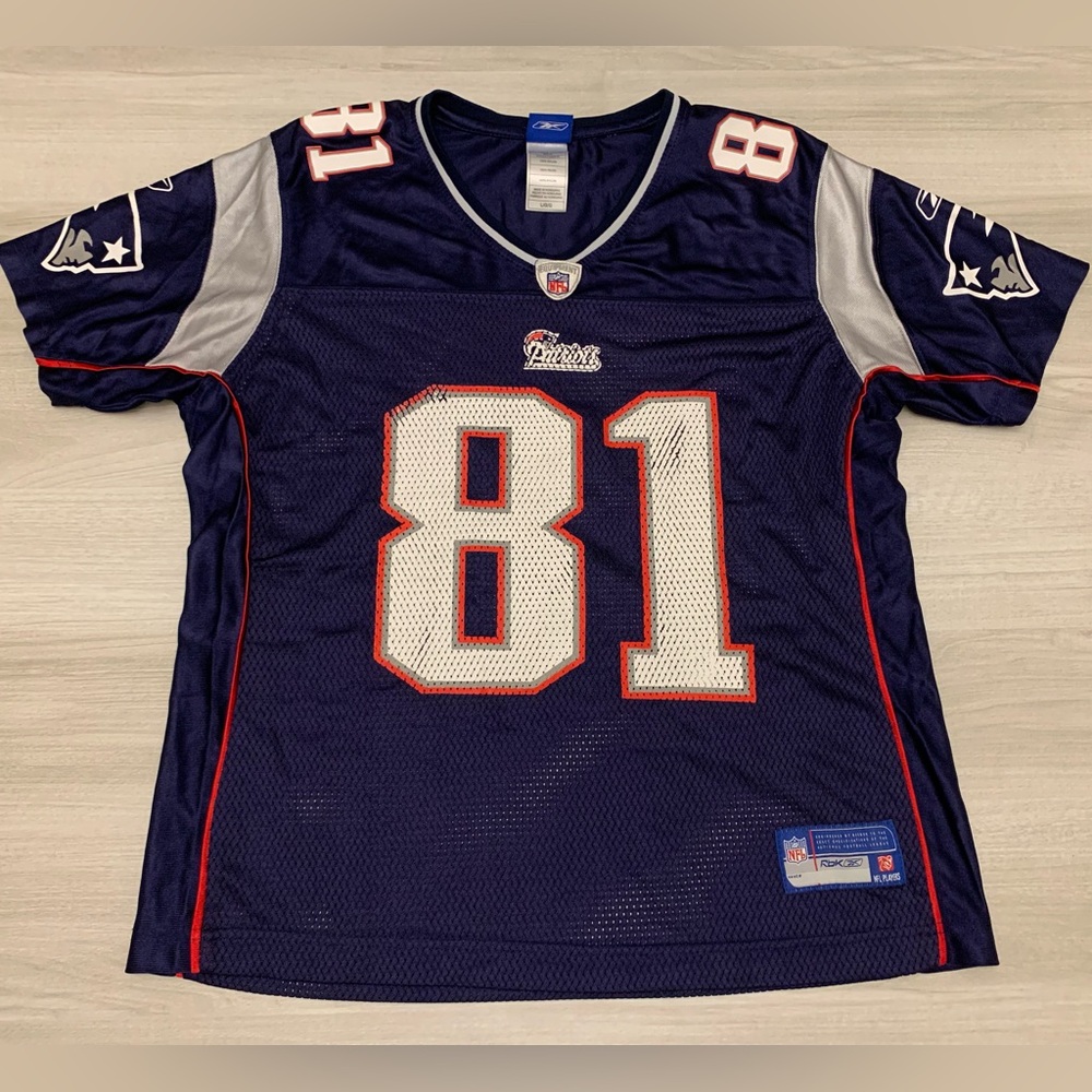 Rare Vintage Reebok New England Patriots Randy Moss #81 NFL Jersey Women’s Lg